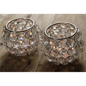 Bougeoir votif en cristal argenté de forme carrée pour décoration de table de mariage de Noël centres de table de luxe - Product Image 6