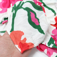 Foulard Hijab en Jersey de Bambou Imprimé Personnalisé, Voile Modeste Doux et Respirant pour Femmes Musulmanes, Cadeau