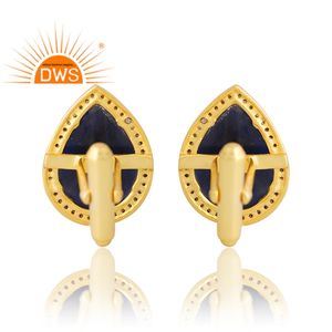 Gemelos de diseñador para hombre para mujer, regalo para ella, gemelos de diamante de zafiro Natural, joyería para mujer, regalo para ella - Product Image 4