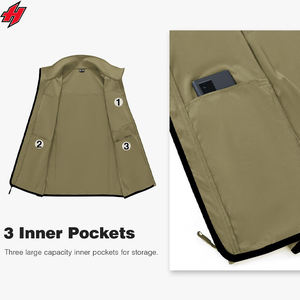 Chaleco Softshell sostenible ecológico informal inteligente de alta calidad para hombre, chaleco de invierno Unisex, chaqueta sin mangas para hombre, invierno al aire libre - Product Image 4