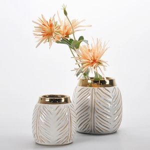 Diseño de acristalamiento azul Florero de cerámica hecho a mano indio Decoración del hogar Oficina y Hotel Diseño moderno Floreros de cerámica elegantes - Product Image 5