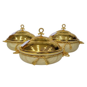 Olla de Metal elegante para servir comida, cazuela de banquete de lujo para Hotel, restaurante, platos de servidor de comida a precio de fábrica - Product Image 3