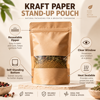 Hoogwaardige pittige kruiden- en specerijpoeder zakjes van stevig kraftpapier voor snoep, gummy's en gedroogd fruit