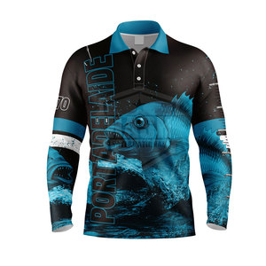 เสื้อตกปลาสำหรับผู้ชายผ้าซับลิเมตยูวีกันความชื้นชุดสวมใส่กลางแจ้งออกแบบได้ตามต้องการ - Product Image 2