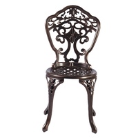 Ensemble de table basse et de chaises de salle à manger pour cour européenne moderne, meubles d'extérieur en alliage d'aluminium avec finition thermolaquée