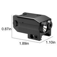 Combo de viseur laser rouge et vert en aluminium tactique avec grossissement 10x, LED CREE 450 lumens, montage 20-21 mm pour le tir et la chasse
