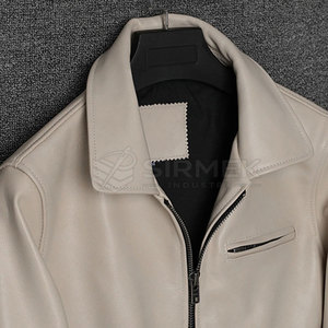 Veste d'hiver en cuir pour homme de style moderne, confectionnée en cuir de haute qualité, intérieur doux assurant un ajustement confortable - Product Image 5