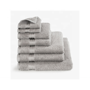 Haute qualité 100% coton brodé réutilisable léger durable séchage rapide éco-conscient Jacquard gris Golf serviettes de bain - Product Image 1