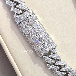 12mm <b>Real</b> VVS1 Moissanite Cuban Link Chain Hip Hop <b>Necklace</b> 18K Gold Plated Luxury Rapper Miami Cuban Chain Gift & Engagement - Product Image 4