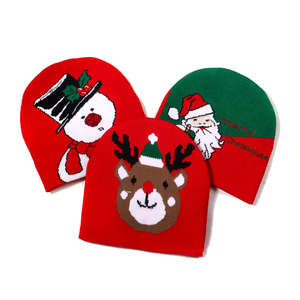 Gorro de punto de moda Deer RED Beanie para mujeres y hombres Logo Print - Product Image 5