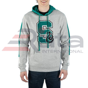 Sweat à capuche en molleton bouclette personnalisé, broderie chenille, lettres et patchs d'hiver, imperméable et respirant, vente en gros - Product Image 1