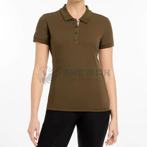 Chemise d'équitation pour femme chemisier d'équitation élégant design coupe ajustée respirant matériau extensible à séchage rapide vêtements équestres - Product Image 1