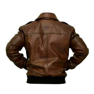 Chaquetas de cuero de fábrica para hombre Chaqueta de cuero de moda de cuero genuino para hombres Elegante 2025 Mejor proveedor OEM ODM - Product Image 4