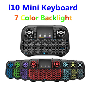 Bàn phím không dây <span class=keywords><strong>mini</strong></span> với đèn nền 7 Màu, Bàn Di Chuột, Chuột không khí 2.4G, có thể sạc lại cho máy tính - Product Image 3