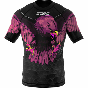 Custom Short Sleeve <b>Surf</b> Logo Mma Bjj Compression Shirt Sublimated Jiu Jitsu Rashguards For Beginners - Product Image 1