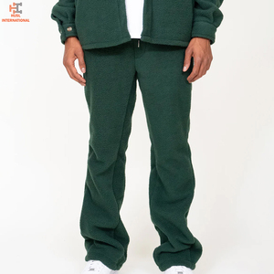 Venta al por mayor de pantalones de chándal personalizados con apilado Flare ligero de cintura media de color sólido lavado oscuro estilo INS pantalones cargo con logotipo - Product Image 2