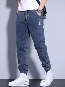 <b>Mens</b> Denim <b>Jogger</b> <b>Jeans</b> with Elastic Waistband Casual Slim Fit for Everyday Comfort Available at Affordable Price from India - Product Image 3