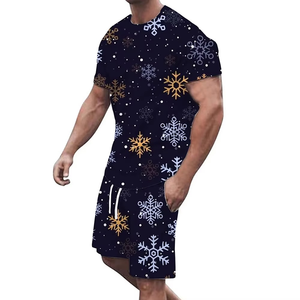 Ensemble de sport décontracté d'été, tenue de fitness et de jogging respirante grande taille, t-shirts imprimés à manches courtes - Product Image 3