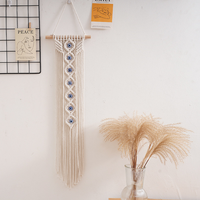 Décoration murale bohème élégante en macramé, faite à la main, en coton écologique, pièce décorative pour les espaces intérieurs, fournisseur en gros