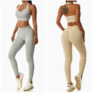 Traje personalizado OEM 2023, venta al por mayor, ropa para correr, ropa deportiva, conjunto de yoga para mujer, 5 piezas, conjunto de ropa activa para gimnasio y Fitness - Product Image 3