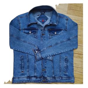 2024 Best Quality Custom Logo Men's <b>Denim</b> Hooded <b>Jacket</b> Turn-down Collar Long Sleeve Casual 100% Cotton for Winter - Product Image 4