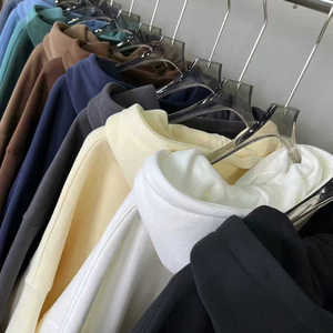 100% algodón Sudadera con capucha para hombre personalizado francés Terry de gran tamaño Puff impresión bordado estilo Casual carta patrón con capucha DDP envío - Product Image 4