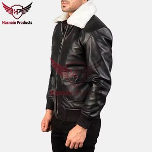 Wholesale Custom Men's Soft Black Leather Jacket Premium Quality Waterproof Casual and Windproof Stylish Design for Winter - Product Image 4