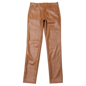 Pantalones de cuero de color sólido hechos a medida para hombres adultos diseño transpirable pantalones de cuero hechos de buena calidad - Product Image 4