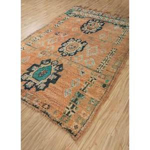 Tapis en laine noués à la main Nuray, motifs abstraits rectangulaires rouge-orange, pour la maison - pour le salon, la chambre à coucher, 9x12 - Pae-4606 - Product Image 2