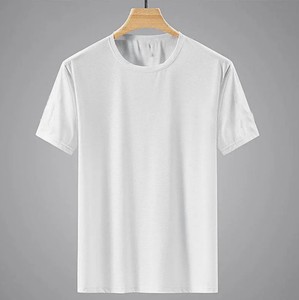 OEM Logo personnalisé Design Plus Size T-shirt d'été ample à manches courtes en soie de glace pour hommes, décontracté et polyvalent - Product Image 4