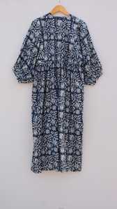 Robe en coton à fleurs bohème, décontractée, tissée, écologique, mi-longue, pour femmes, été - Product Image 6