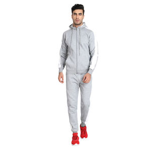 Chándales deportivos de la mejor calidad para correr para niños, ropa deportiva de manga larga con cremallera de Color gris, chándal con capucha para hombres - Product Image 1