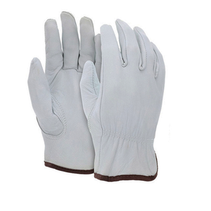 ถุงมือทำงานหนังสำหรับผู้ชายถุงมือหนังวัวสีเหลืองถุงมือเชื่อมแบบยืดได้สำหรับคนขับเพื่อความปลอดภัยในการทำงาน - Product Image 6