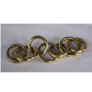 Vente chaude Métal Laiton Art Sculpture Chaîne Lien Antique Laiton Finition Ornements Décoratifs pour Salon Table Top Sculptures - Product Image 3