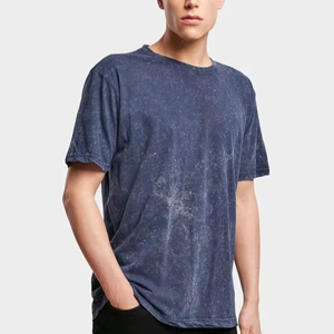 Vintage ácido lavado gota hombro camiseta de gran tamaño 100% algodón pesado Streetwear estilo Hip Hop talla grande ropa de hombre - Product Image 1