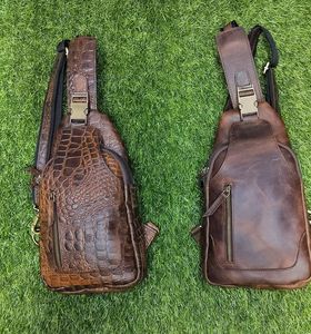 Sac à bandoulière pour homme en cuir véritable vintage L-214 avec logo Crazy Horse, grande capacité - Product Image 4