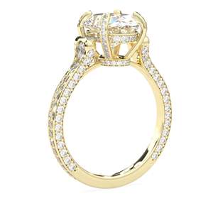 RITZIN Hidden Halo Oval Cut Engagement Ring Cute Women's Fine <b>Handmade</b> <b>Jewelry</b> - Product Image 2