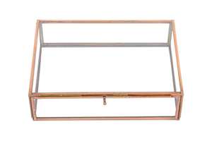 Caja de Vidrio Rectangular Decorativa de Metal, Organizador de Joyas Vintage Transparente, Exhibición de Recuerdos - Product Image 6