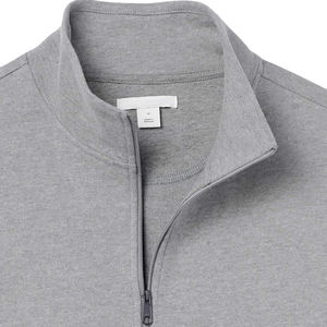 Sweat-shirts décontractés pour hommes en gros, coton mélangé, haute qualité, col montant, manches longues, fermeture éclair quart de tour - Product Image 6