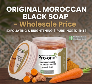 Jabón y Crema Herbal Negra ProVitamine Pro-one con Cúrcuma y Polvo de Zanahoria para el Cuidado de la Piel del Rostro y Cuerpo, Uso Doméstico - Product Image 3