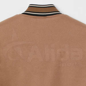 Veste Letterman pour hommes grande taille en vente en gros à usage extérieur Veste Letterman pour hommes à col montant - Product Image 5