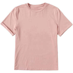 Camiseta de algodón informal de talla grande para mujer, de manga corta, transpirable, de ajuste relajado, estilo veraniego, sencilla, cómoda y suave para uso diario. - Product Image 1