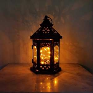 Exportador hecho a mano Eid Mubarak Lantern Tealight Holder DE LA India con diseño de calidad superior - Product Image 4