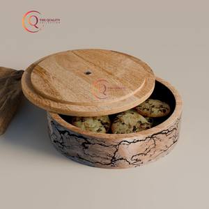 Design moderne Forme ronde Restaurant Service Alimentaire Vaisselle Classique En Bois Chapati Hot Pot Cuisine Casseroles Maison Élégante - Product Image 6