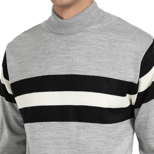 Pull cardigan en coton pour hommes pulls tricotés à manches longues avec bouton Cardigans respirants en coton et laine brodés pour hommes - Product Image 6