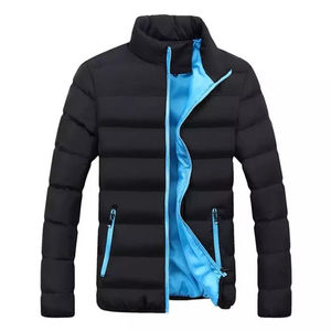 Chaqueta Acolchada Ecológica con Capucha para Hombre, Estilo Urbano, Tejido de Lona, Cuello Alto, Temporada de Invierno, Servicio OEM - Product Image 2
