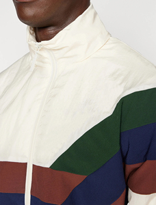 Alta calidad 100% poliéster Jogger Wear Patchwork Color Zip up Nylon Windbreaker Chándal Venta al por mayor personalizado a prueba de viento Chándal - Product Image 5