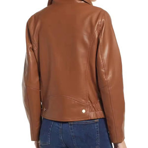 Veste en cuir véritable pour femme adaptée à tous les modèles, offrant un mélange parfait de fonctions de mode et une tenue confortable au quotidien - Product Image 3
