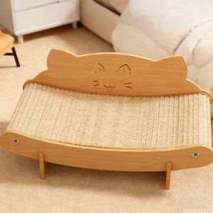 Cama para Mascotas Grande, Moderna, de Madera con Patrón Sólido, Sofá de Sisal, Resistente a Arañazos, Ecológica, para Todas las Estaciones - Product Image 3