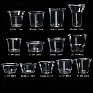 แก้ว PET ใส ขนาด 90 มม. ปลอดสาร BPA แก้วพลาสติกแบบใช้แล้วทิ้ง สำหรับชานม กาแฟ โยเกิร์ต เครื่องดื่มเย็น ขายส่งสำหรับธุรกิจจัดเลี้ยง - Product Image 2